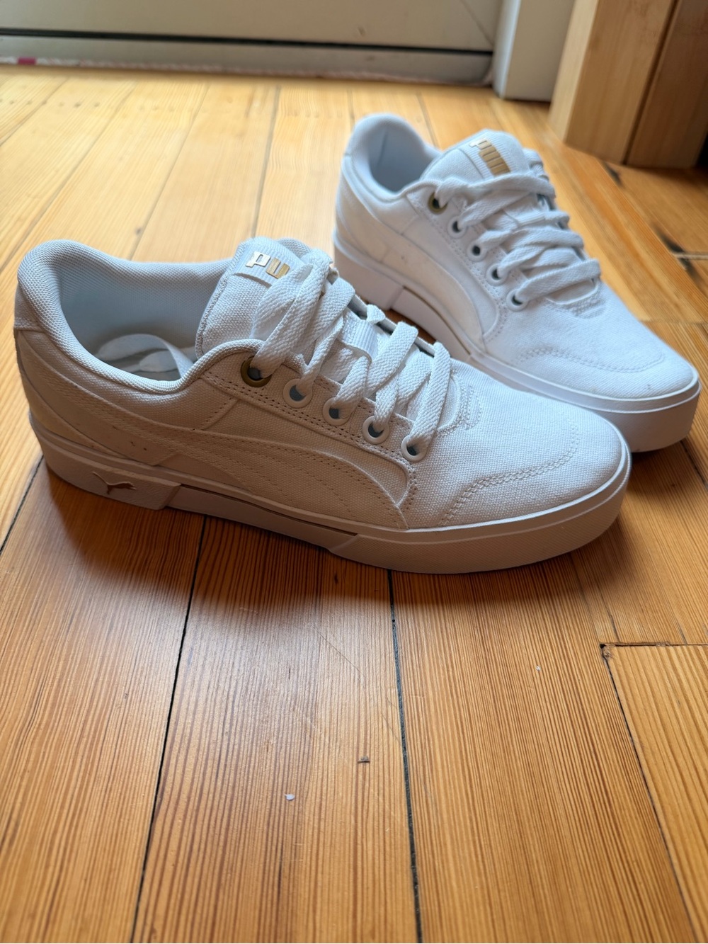 Puma Women’s White C-Rey Canvas Sneakers size 10